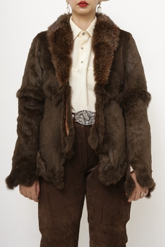Imagem do Casaco pele vintage marrom FOX