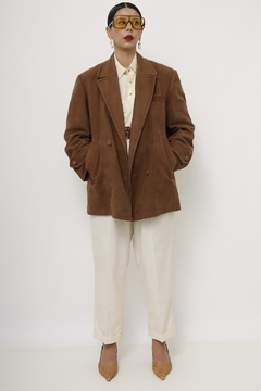 Blazer marrrom xadrez vintage - comprar online