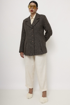 Blazer cinza xadrez vintage forrado - comprar online