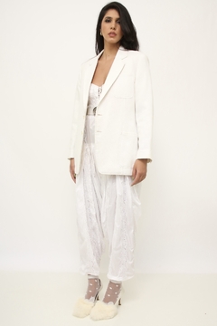 Blazer branco vintage classico textura - comprar online