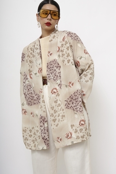 Cardigan flores marrom levinho - loja online