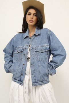 Jaqueta jeans Domarko bordado costas - loja online