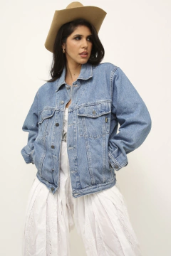 Jaqueta jeans Domarko bordado costas