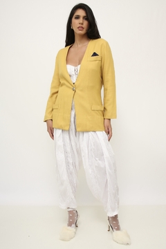 Blazer amarelo ombreira vintage - comprar online