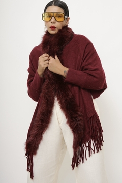 Imagem do Poncho com gola pelucia vintage vintage