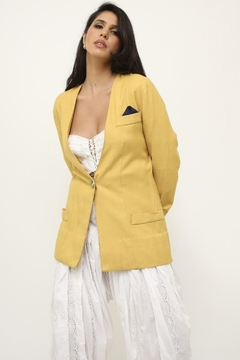 Blazer amarelo ombreira vintage - comprar online