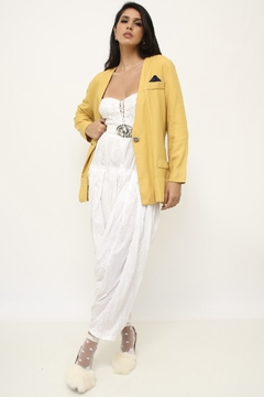 Blazer amarelo ombreira vintage