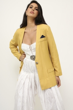 Imagem do Blazer amarelo ombreira vintage