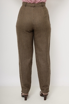 Calça xadrez cintura alta - comprar online