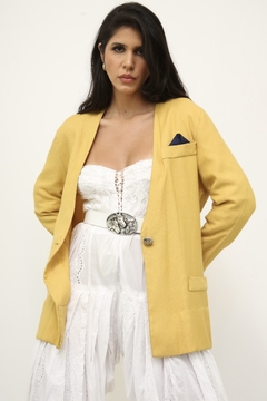 Blazer amarelo ombreira vintage - comprar online