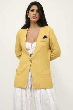 Blazer amarelo ombreira vintage