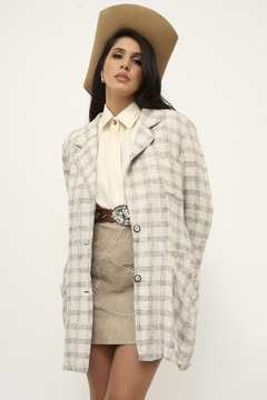 Blazer xadrez maxi vintage - comprar online