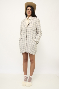 Blazer xadrez maxi vintage na internet