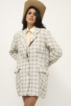 Blazer xadrez maxi vintage - Capichó Brechó