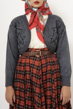 Croppeed tricot western bordado na internet