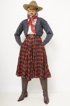 Croppeed tricot western bordado