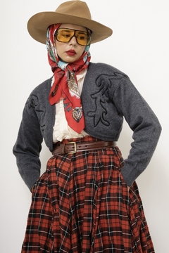 Croppeed tricot western bordado - comprar online