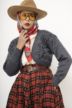 Croppeed tricot western bordado - loja online