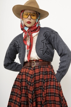 Croppeed tricot western bordado - comprar online