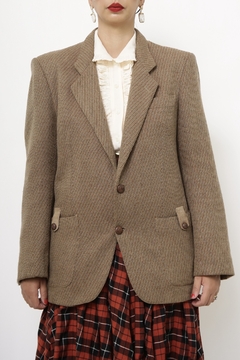 Blazer lã bege listras vila romana - comprar online
