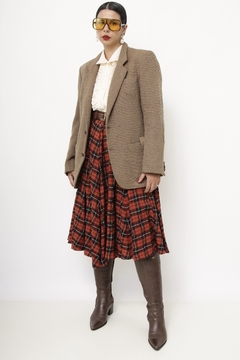 Blazer lã bege listras vila romana - loja online