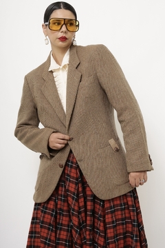 Blazer lã bege listras vila romana