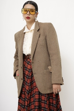 Blazer lã bege listras vila romana - loja online
