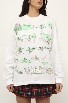 Blusa manga longa sky 90s vintage - Capichó Brechó