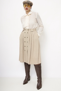 Saia bege classica vintage - comprar online