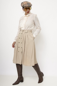 Saia bege classica vintage - comprar online