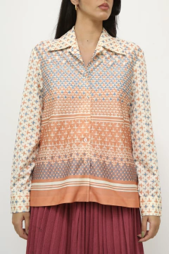 Camisa BURDA flores vintage na internet