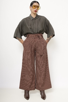 Camisa 100% seda verde - comprar online
