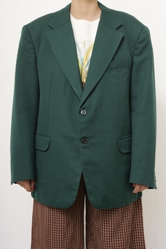 Imagem do Blazer verde forrado ombreira vintage