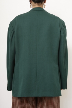 Blazer verde forrado ombreira vintage - Capichó Brechó