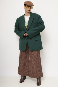 Blazer verde forrado ombreira vintage - comprar online