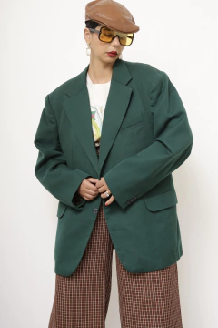 Blazer verde forrado ombreira vintage - comprar online