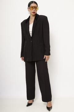 Conjunto Cori preto BLAZER + CALÇA - Capichó Brechó