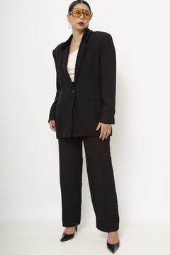 Conjunto Cori preto BLAZER + CALÇA
