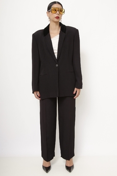 Conjunto Cori preto BLAZER + CALÇA - Capichó Brechó
