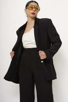 Conjunto Cori preto BLAZER + CALÇA - Capichó Brechó