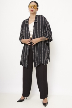 Maxi camisa poa vintage