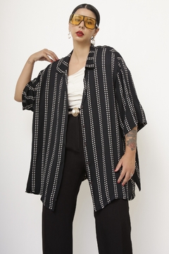 Maxi camisa poa vintage - loja online