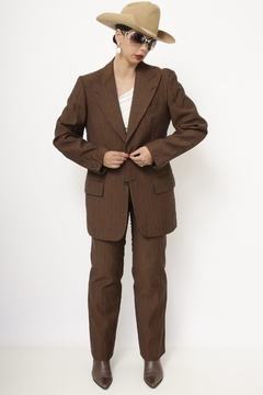 Conjunto PIERRE CARDIN marrom litras CALÇA+ BLAZER - comprar online