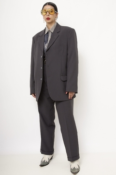 Cojunto CALÇA +BLAZER cinza dominique