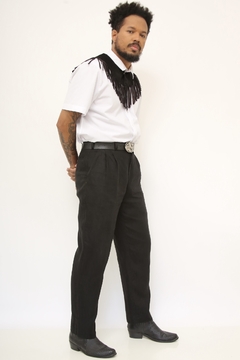 Calça linho preto vintage na internet