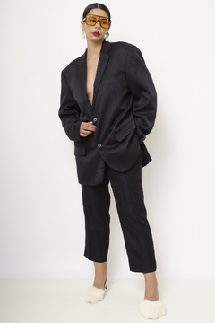 Conjunto Blazer + Calça risca de giz marinho EMPORIO COLOMBO - comprar online