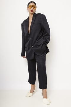 Conjunto Blazer + Calça risca de giz marinho EMPORIO COLOMBO - loja online
