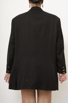 Maxi blazer preto vintage classico EDUARDO GUINLE - loja online