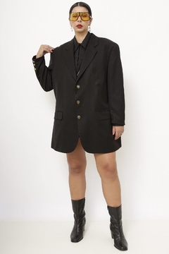 Maxi blazer preto vintage classico EDUARDO GUINLE