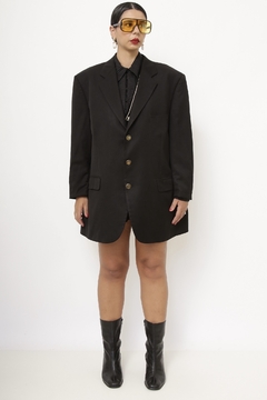 Maxi blazer preto vintage classico EDUARDO GUINLE - comprar online